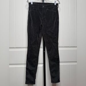 American Eagle Outfitters Women Dark Black Corduroy Pants